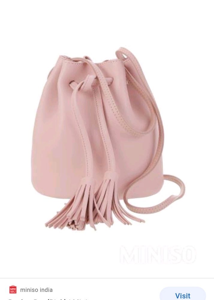 Miniso Pink Bucket Bag