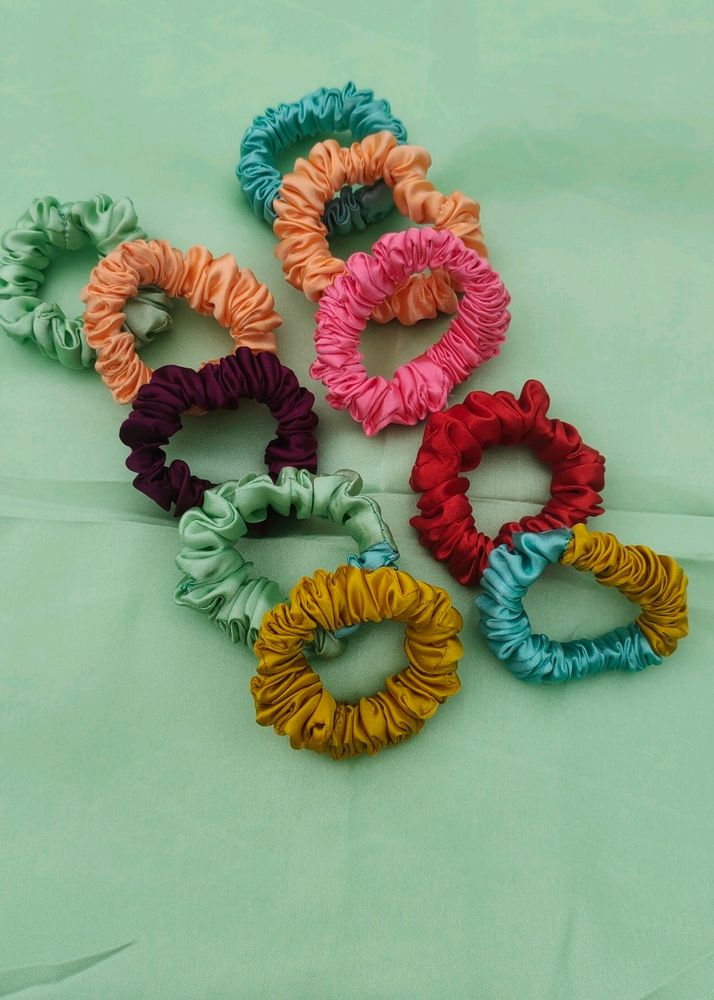 Silk Satin Hair Scrunchies/Rubberband