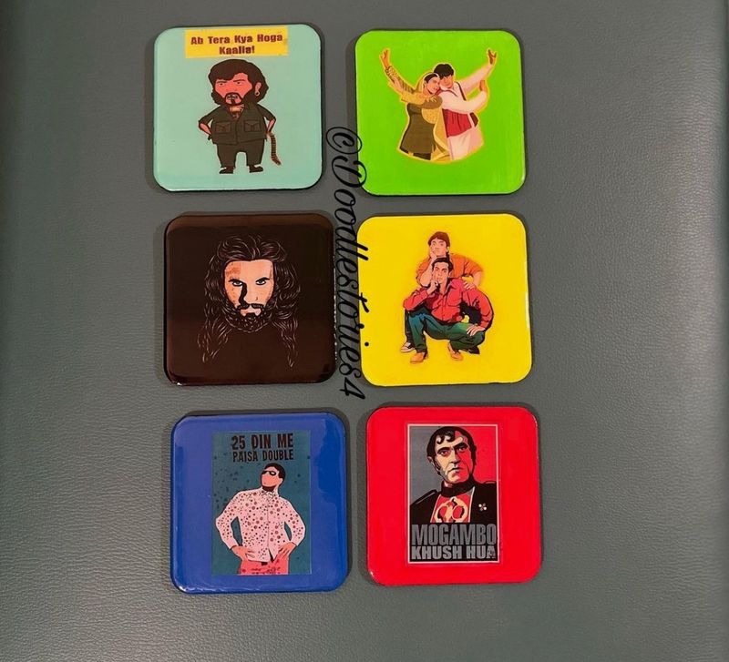 Handmade Bollywood Coasters