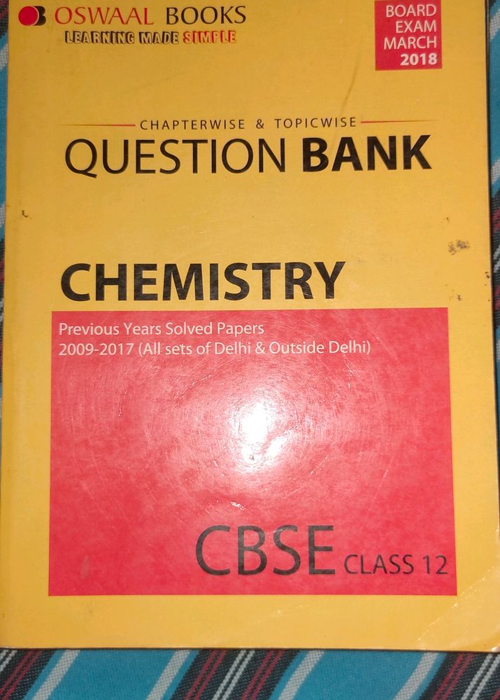 Oswaal Question Bank For 12th Chemistry