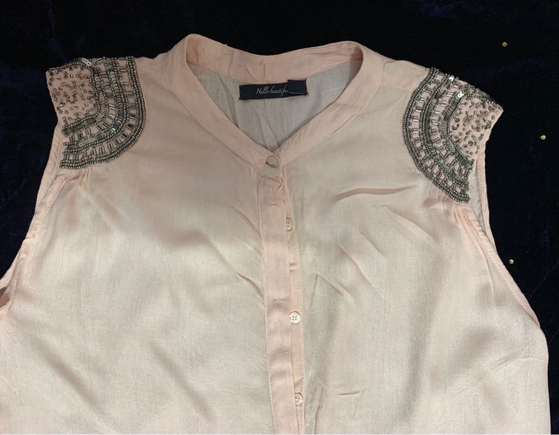 SALE Rose Pink studded top/shirt