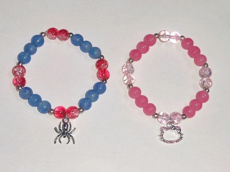 Hello Kitty And Spider Man Bracelets