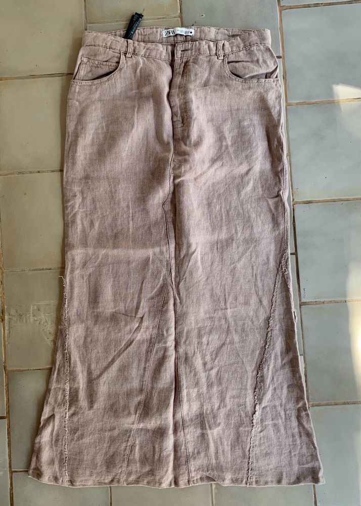 ZARA Linen Skirt