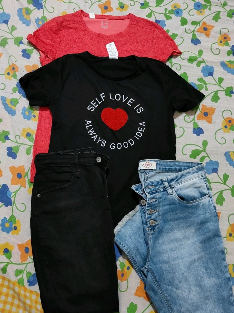 Jeans And Tshirt Set Of 4