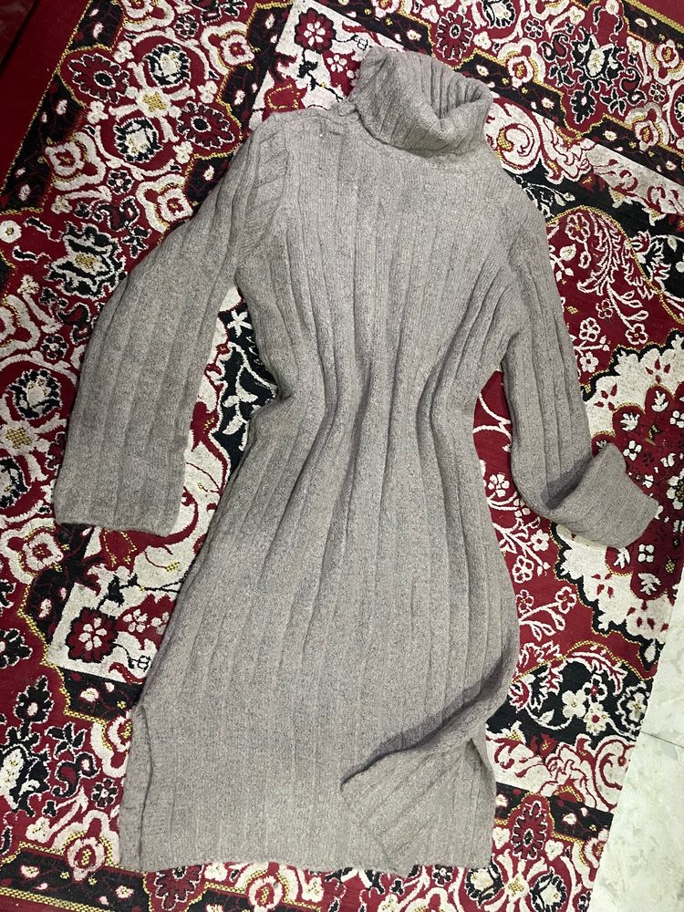 new Gray Woollen Dress