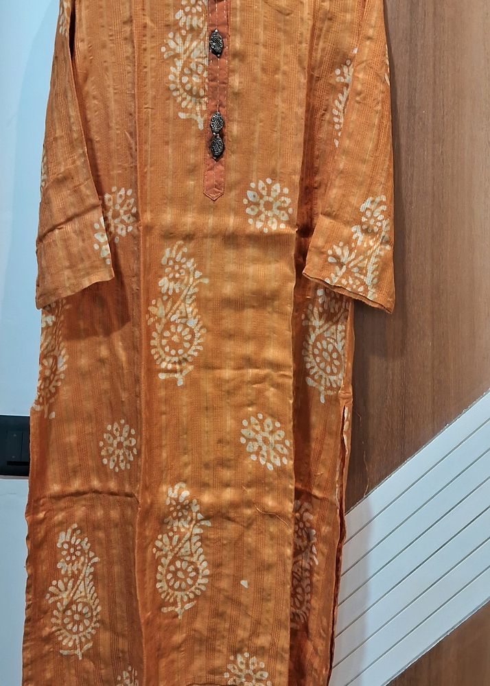 Unique Orange Shade Kurta