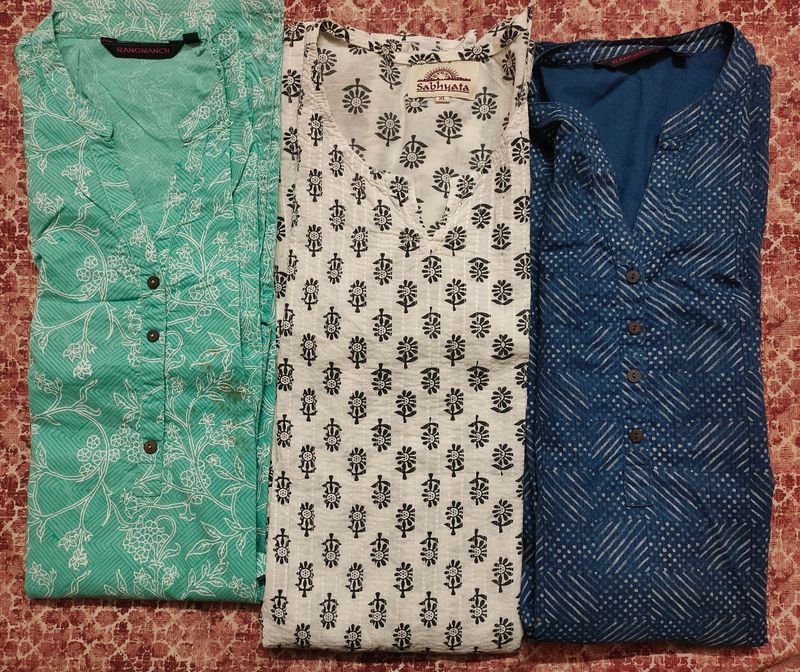 Set Of 3 Branded Kurtis