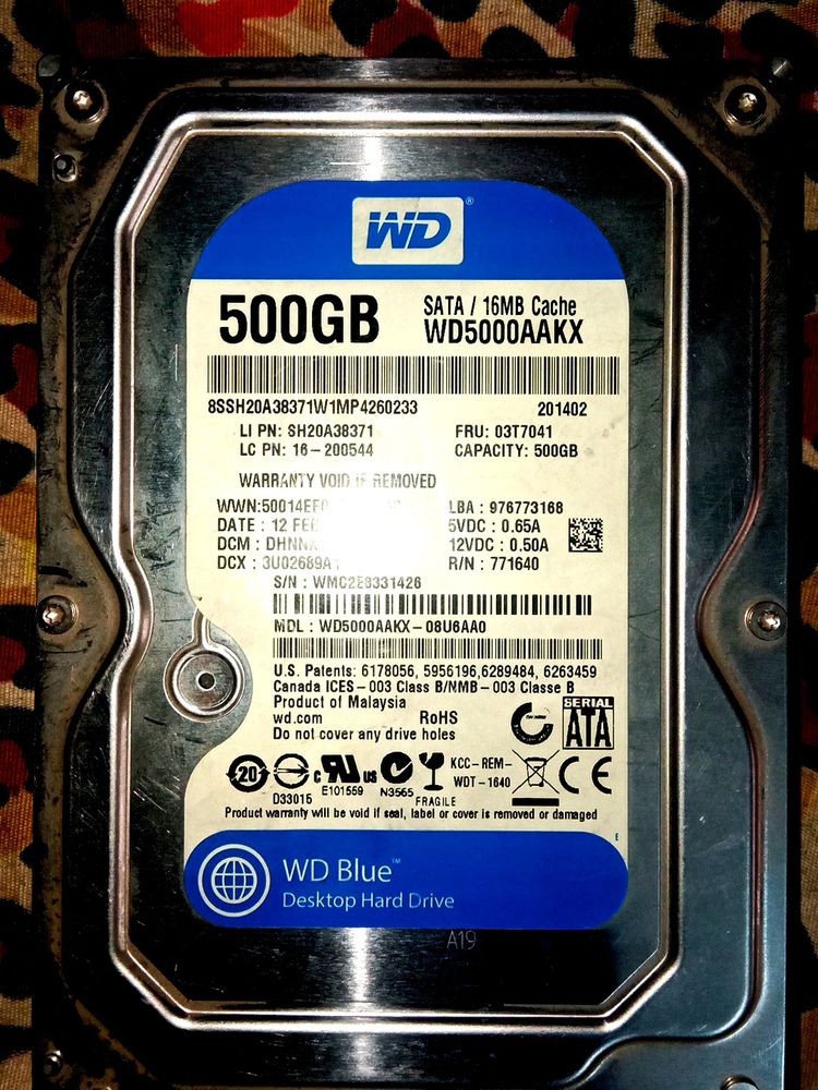 WD 500 GB Hard Disk