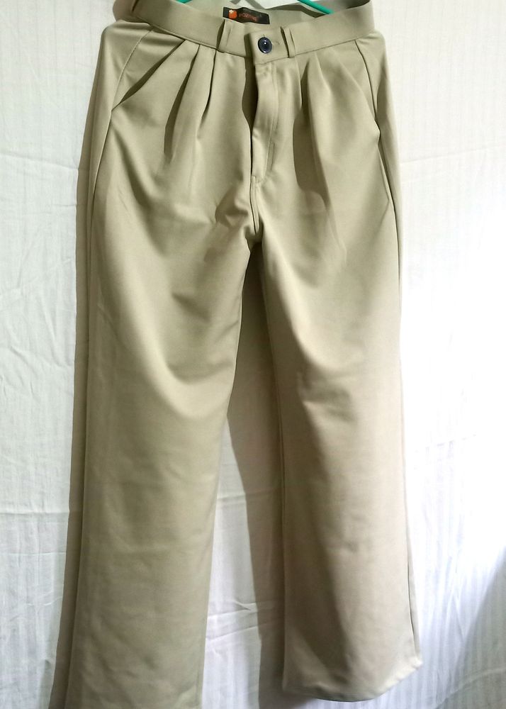 Beige (Romo) Wide Leg  Trouser