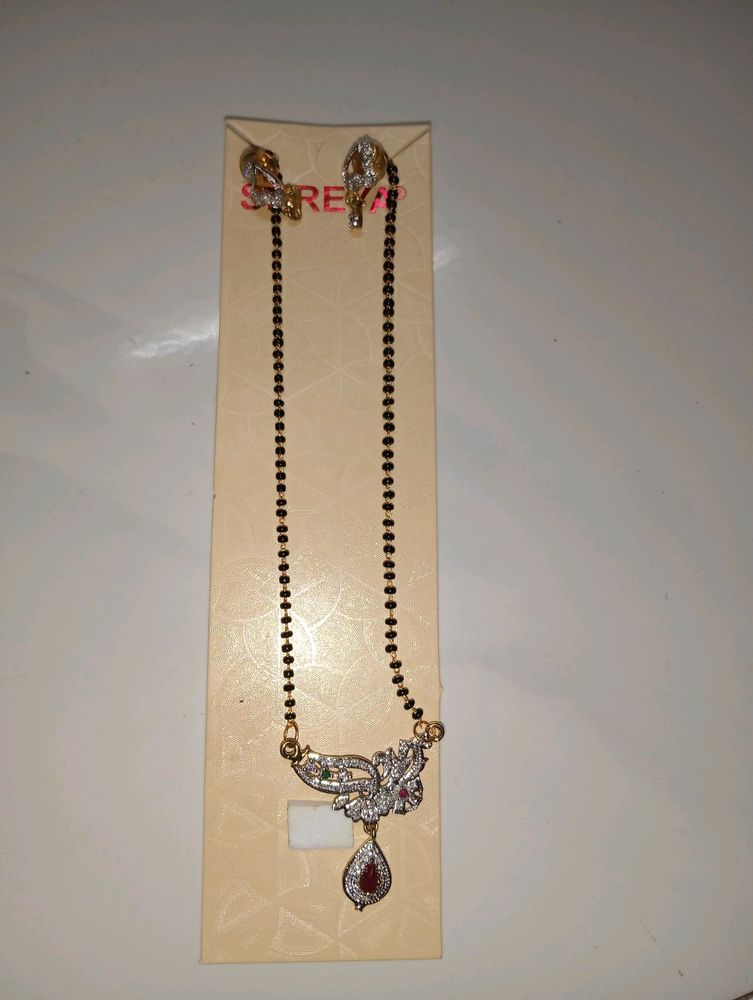 AD Mangalsutra With Earrings