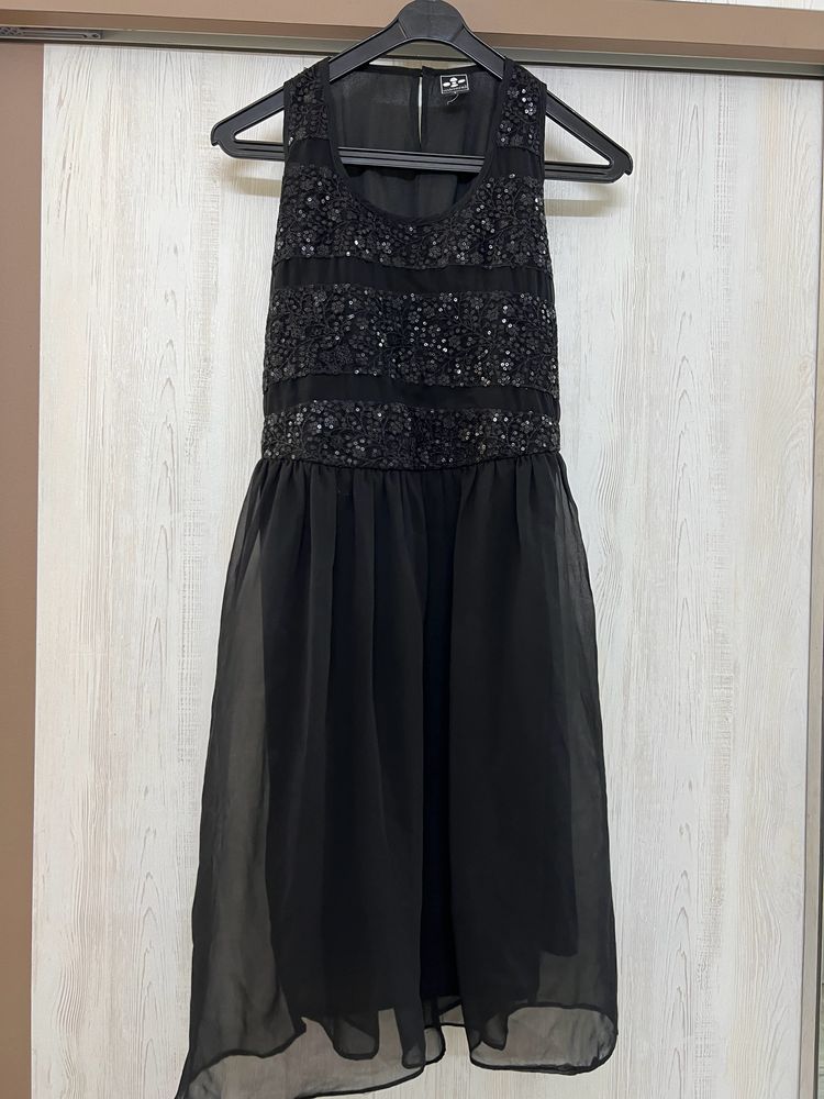 Black Sequined Dress