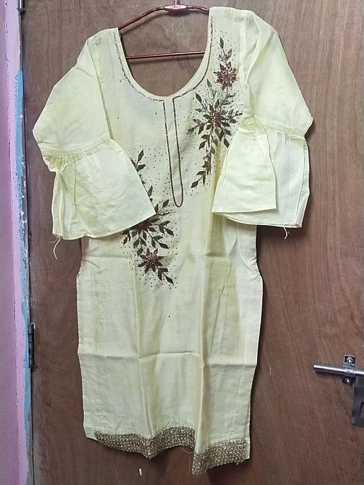 Designer Kurta With Designe Sleeves For Wedding