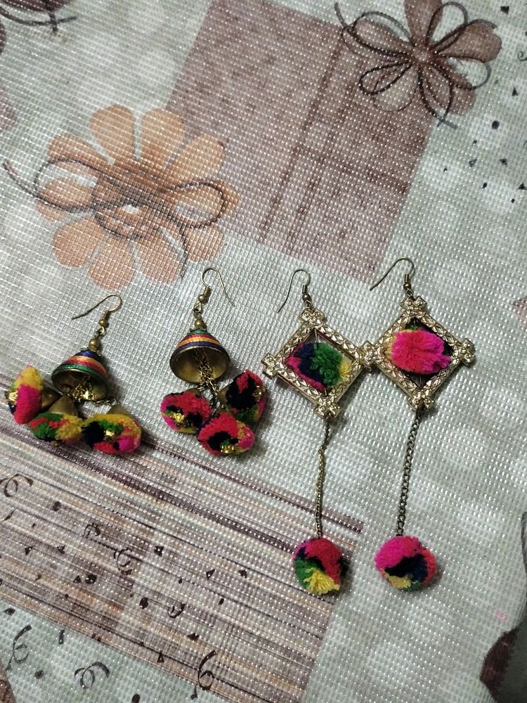 2 Pair Of Beautiful Handmade Earrings