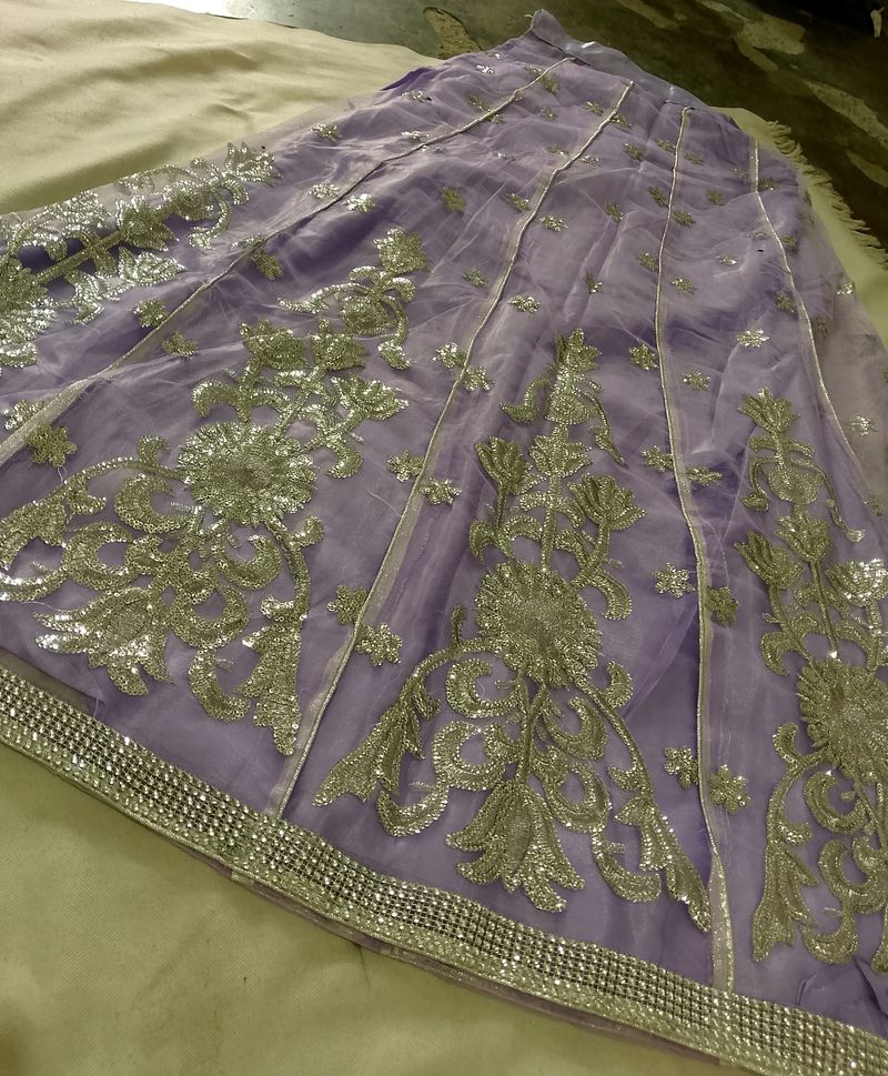 Lehenga Choli And Duptta Semi Stitched