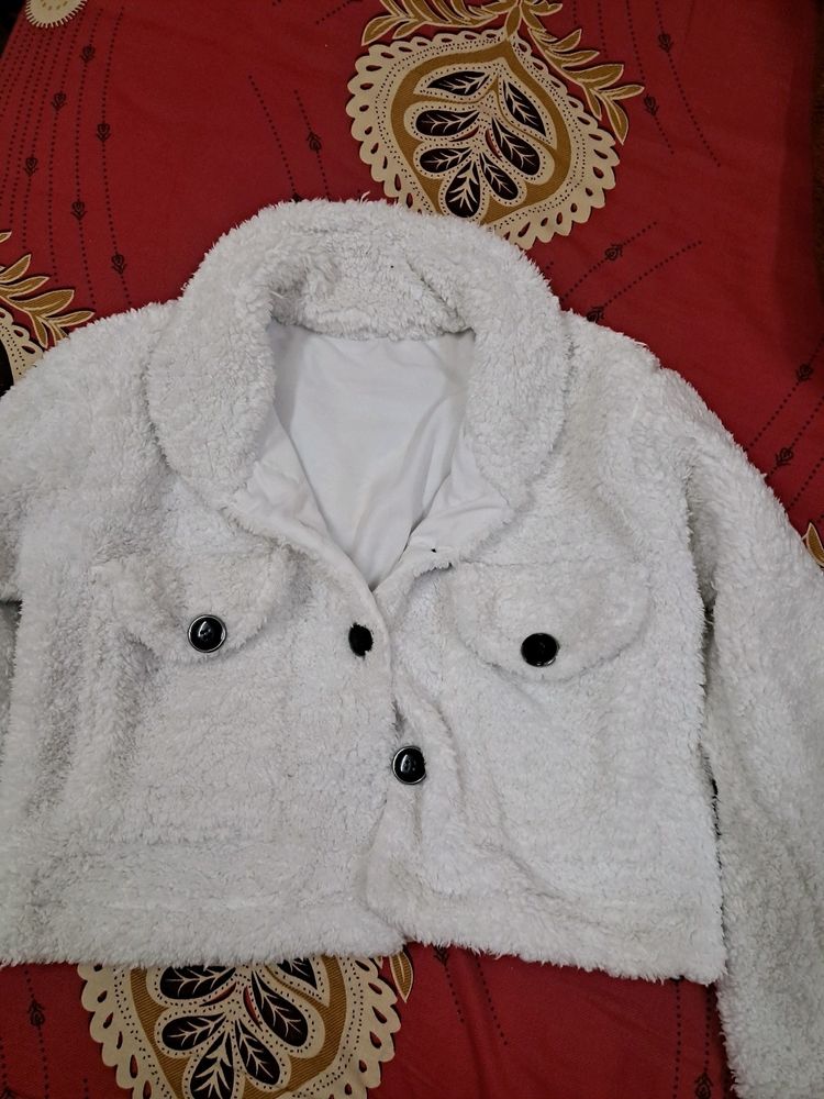 Cropped Teddy Jacket