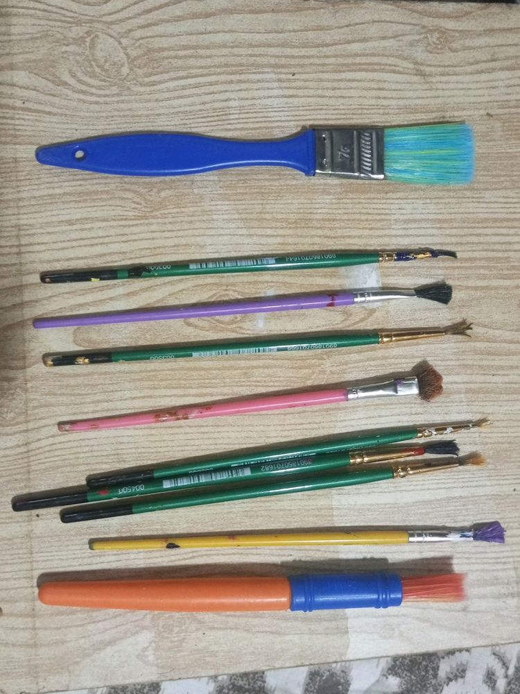 Used Paint Brushes.... Combo Of 10