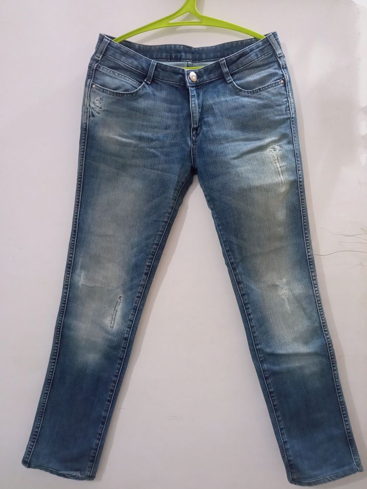 Straight Blue Denim For Women