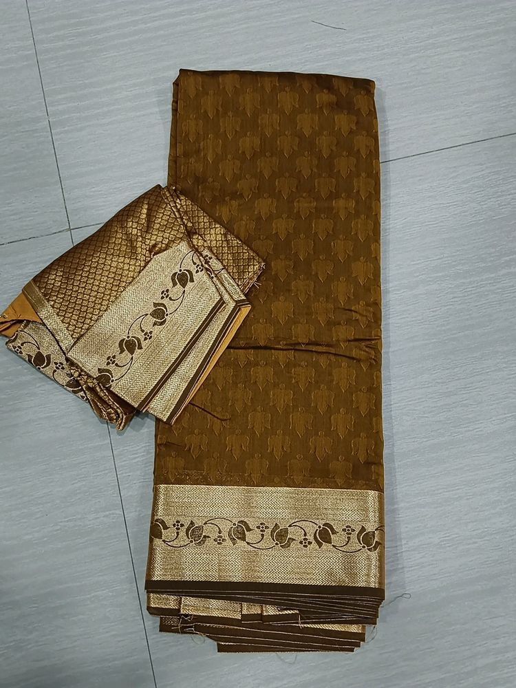 Mustard Colour Festival Saree