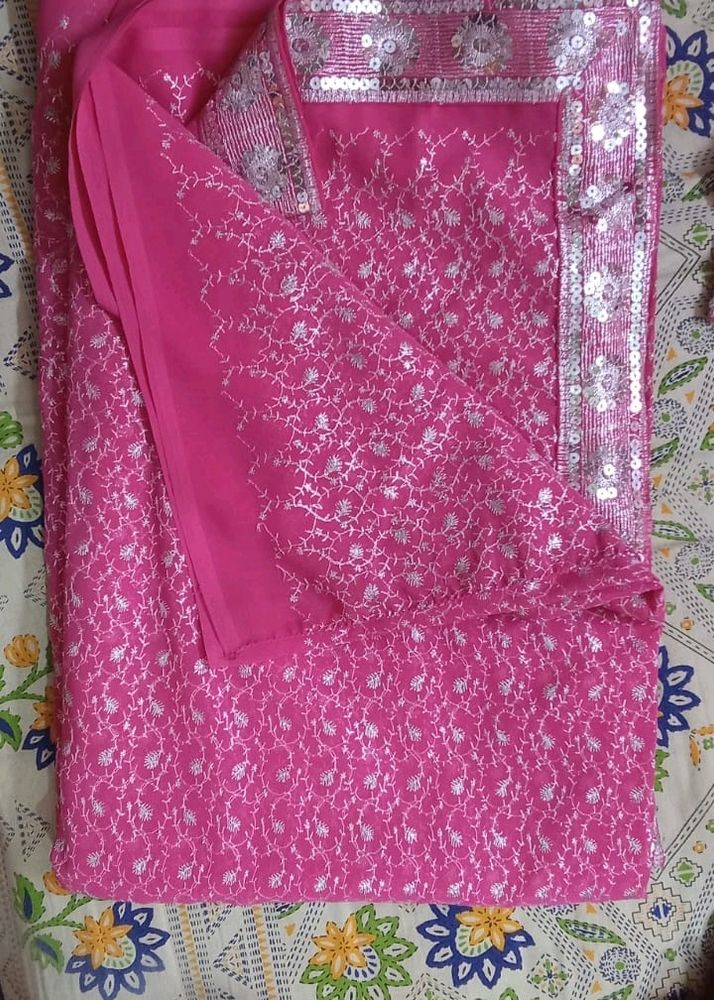 Magenta Pink Saree