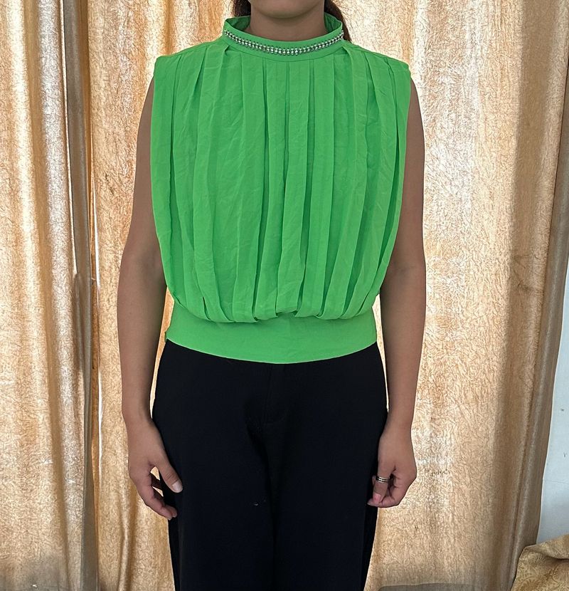 Parrot Green Formal Top