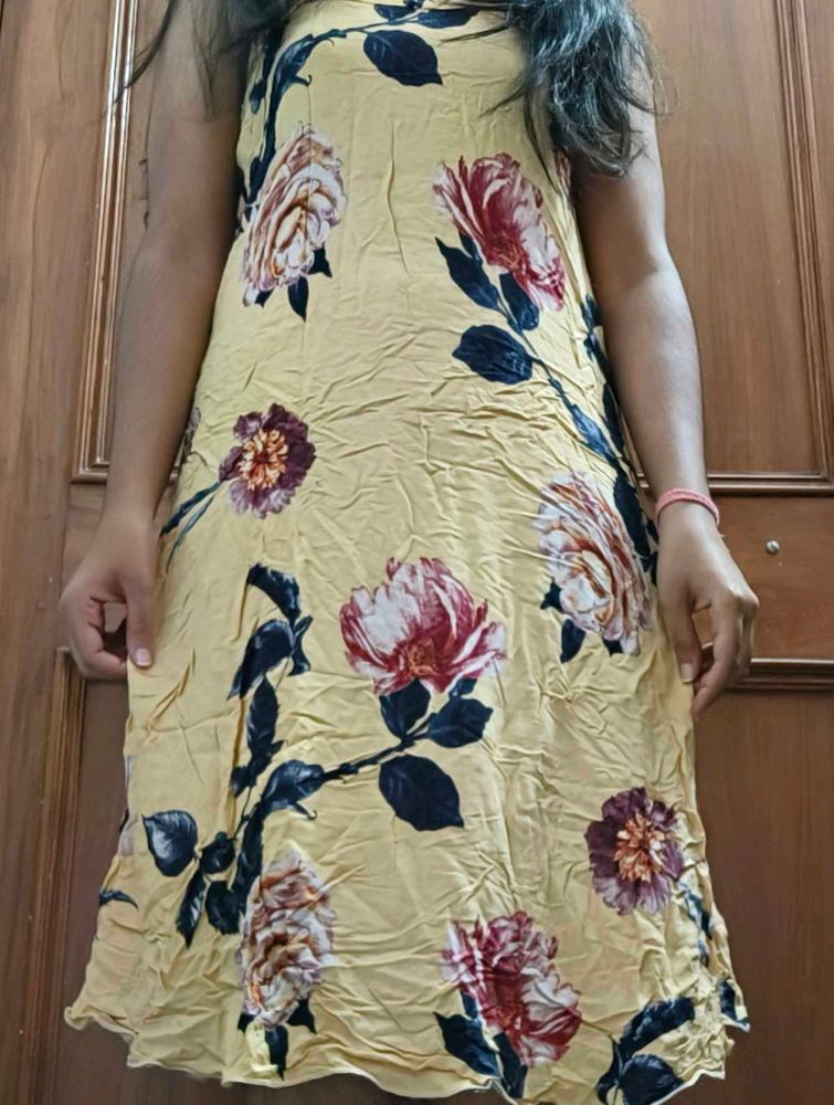 Yellow floral frock