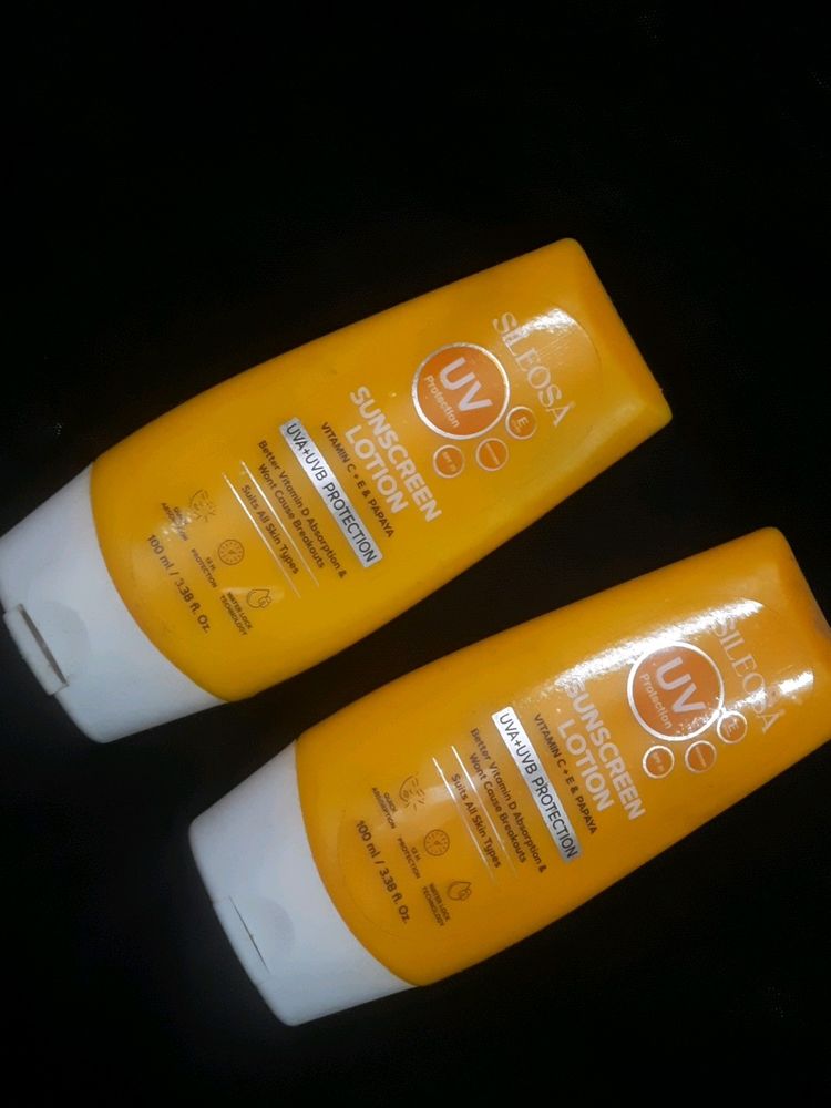 2 pckt suncreen  lotion