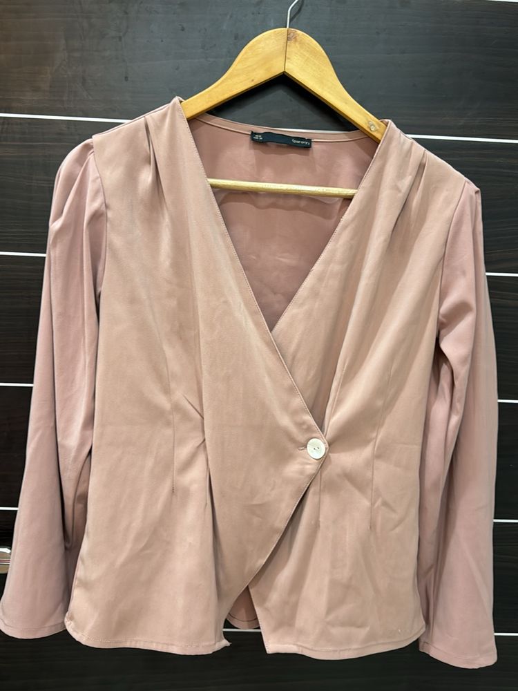 A Beautiful Nude Pink Wrap Top