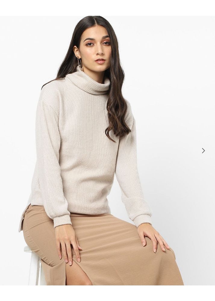 High Neck Knitted Pullover