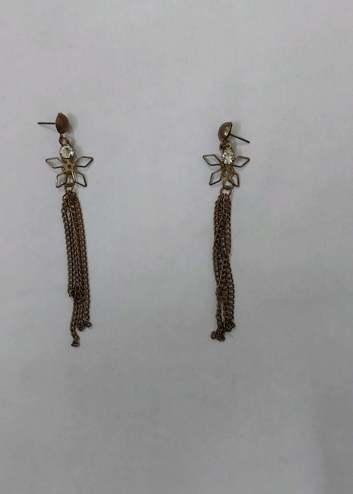 Golden Oxidised Earrings