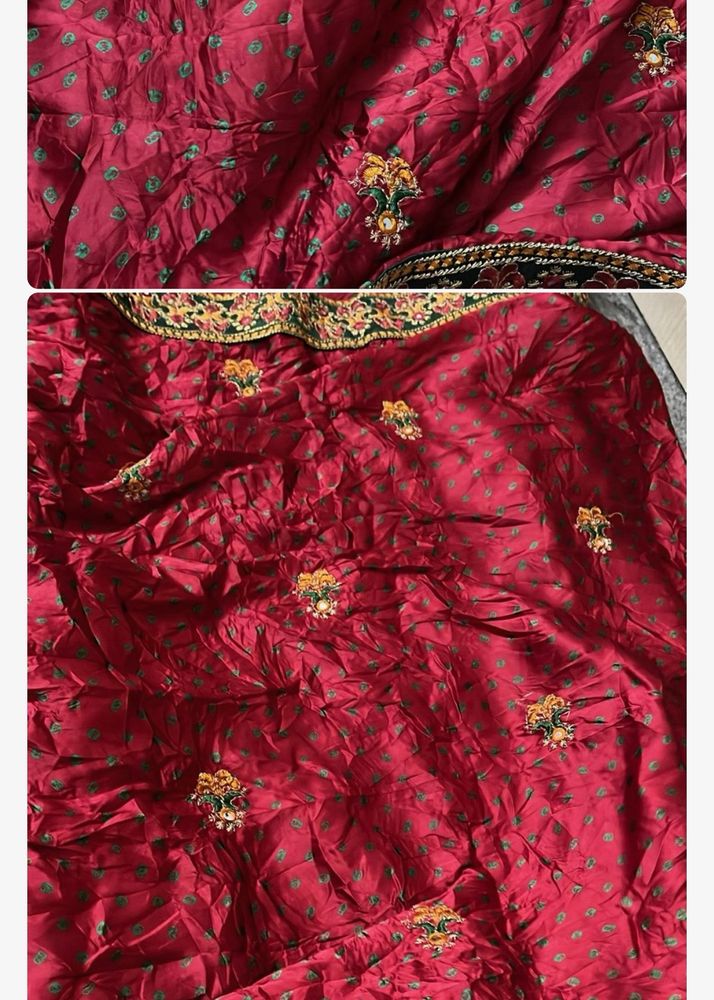 Bandhani Red Saree