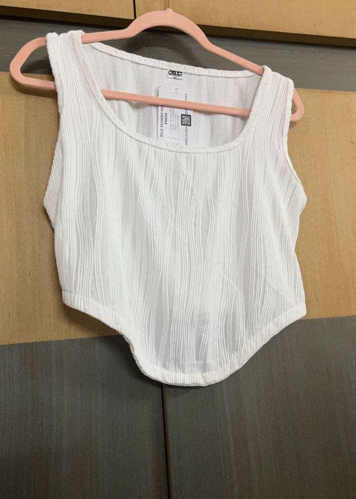 White Tank Top Striped In XXL