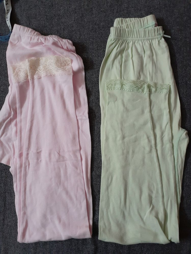 2 Pastel Colour Pants Ladies