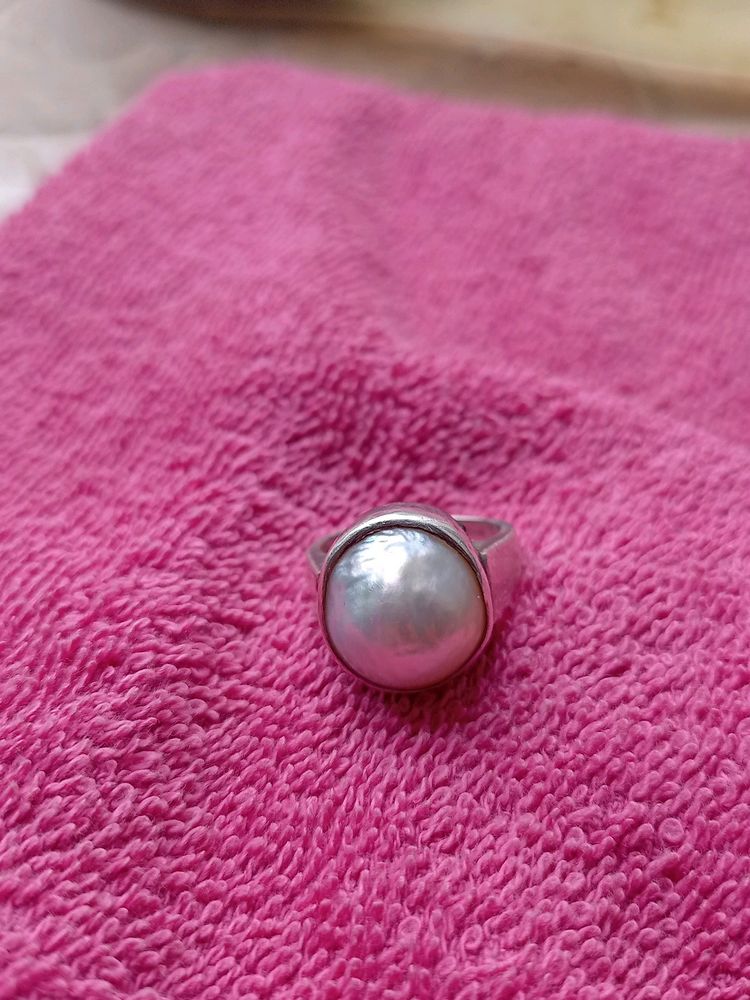 ORIGINAL KESHI PEARL NATURAL STONE IN SILVER