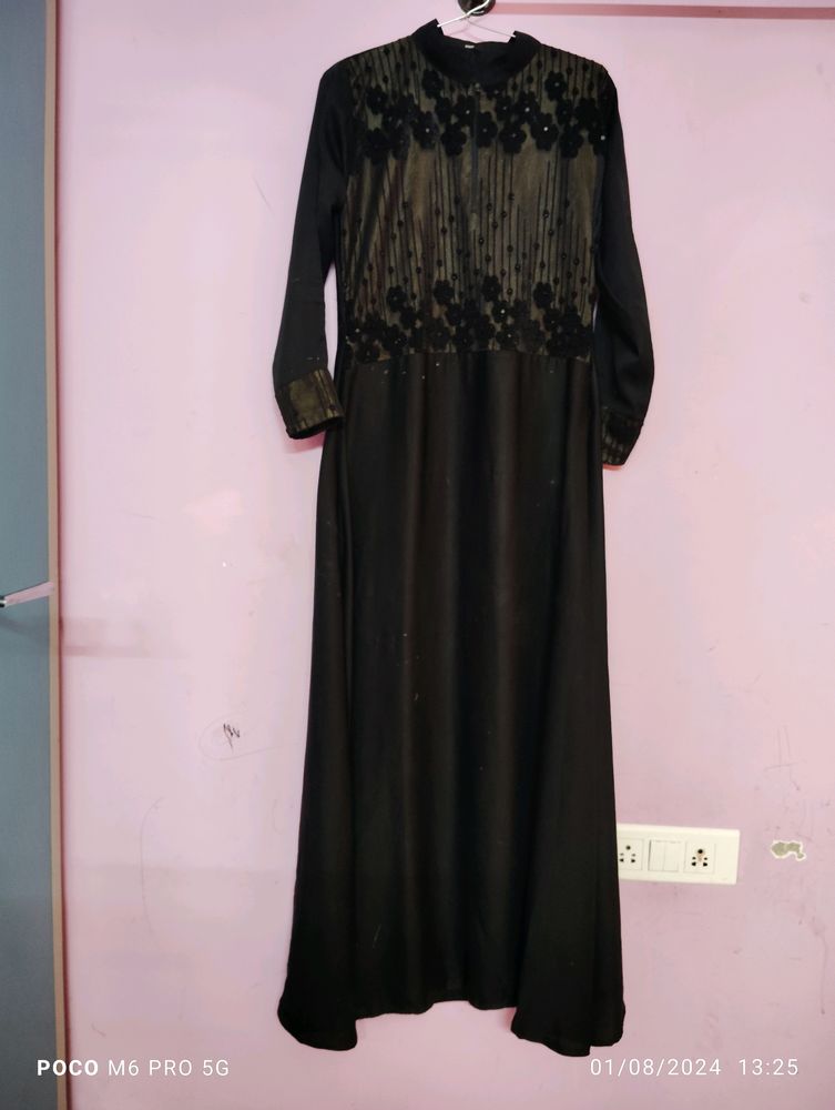 Abaya With Zip Used Umbrella Shape