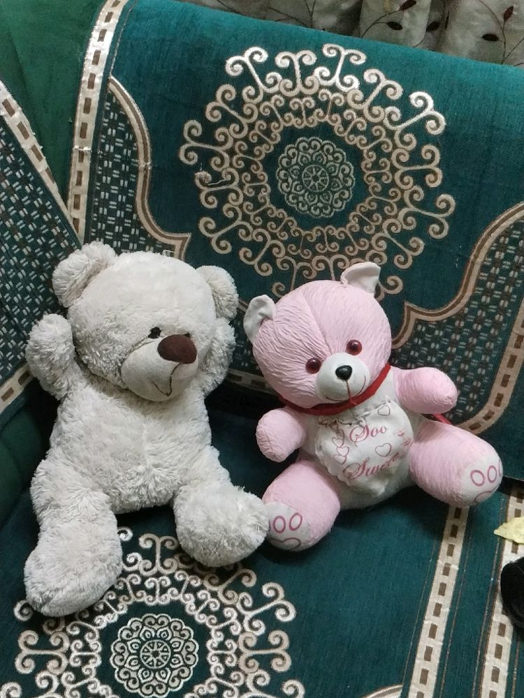 New Teddy 🧸 Pink And White 🆕 Soft Toys