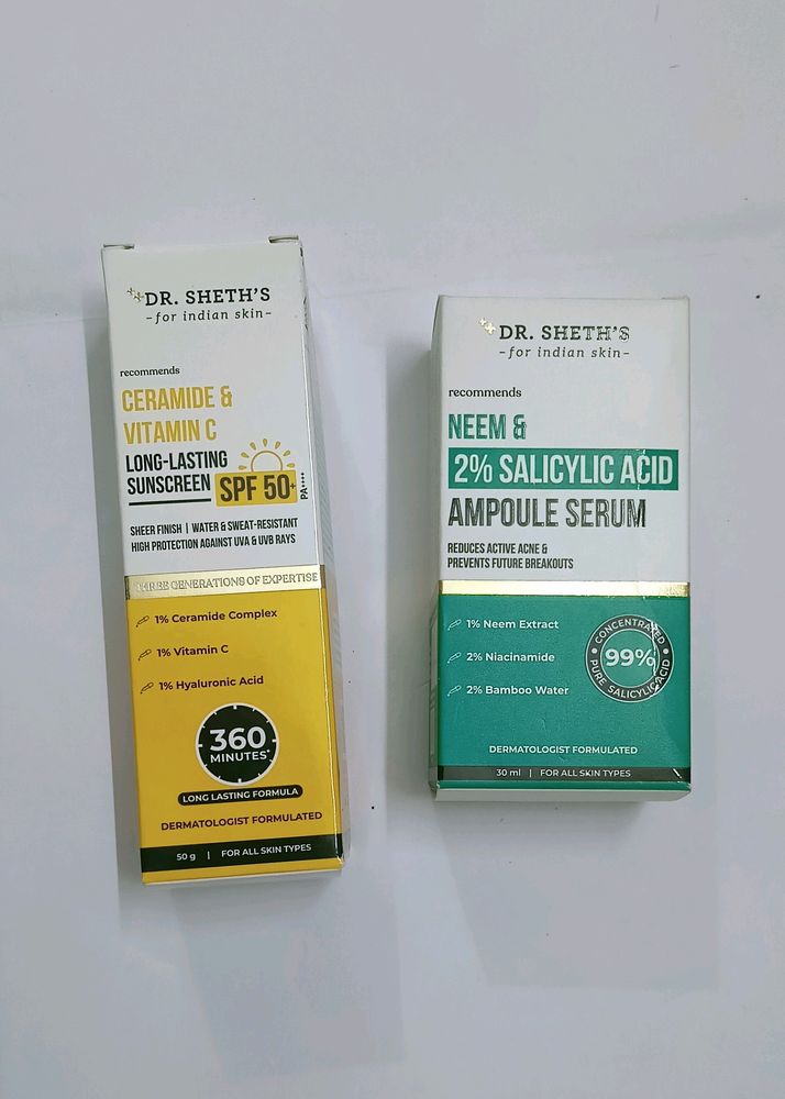 Well Known Brand Dr. Sheth's Face serum+Sunscreen