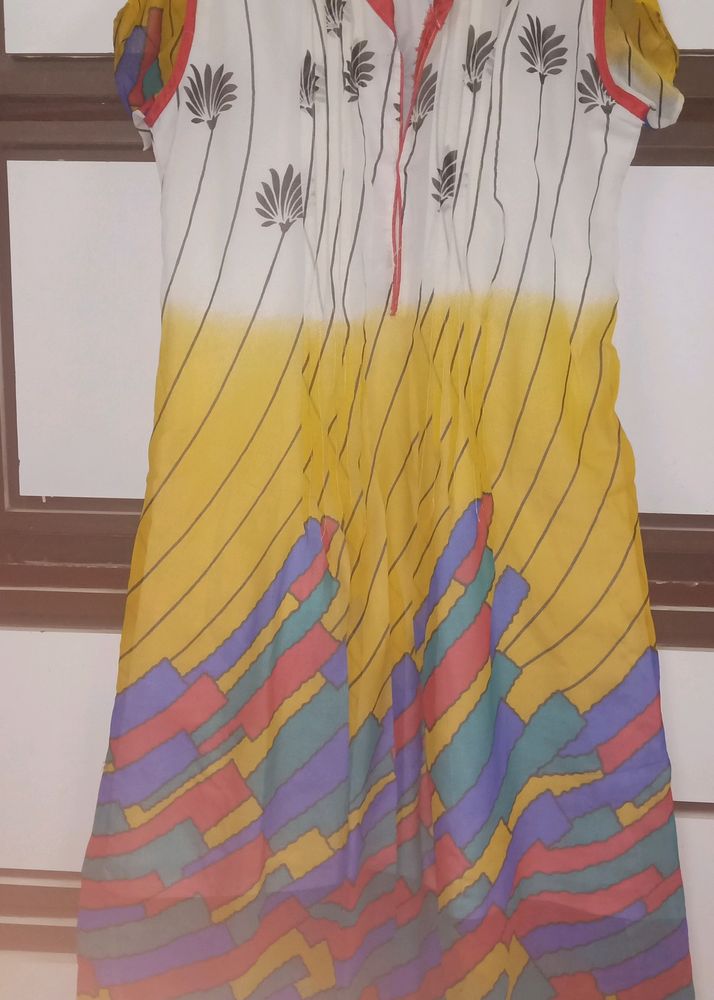 Multi Color A Line Kurtha