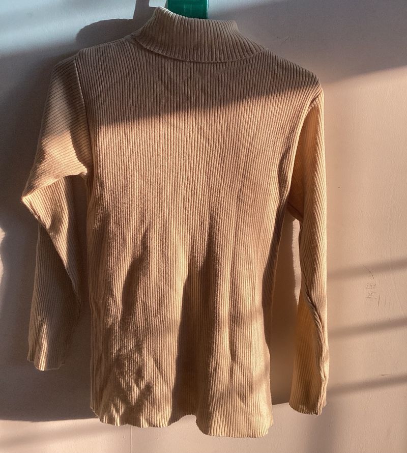 Beige Turtle Neck