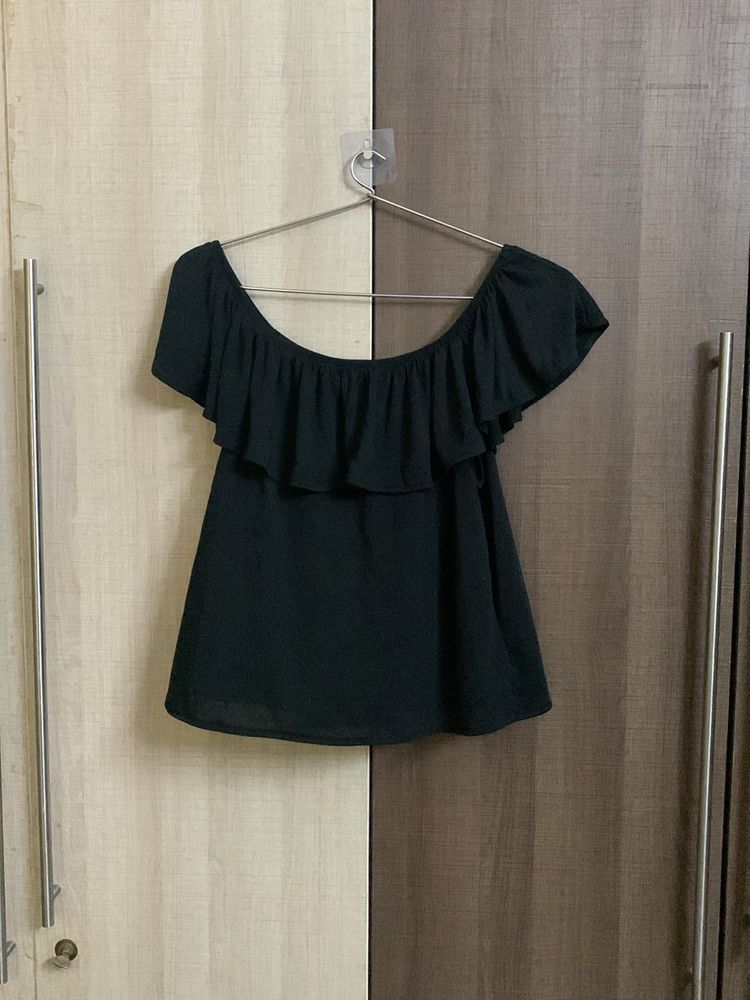 Off Shoulder Black Top From H&M