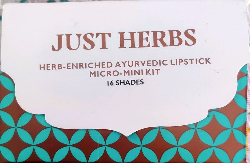 Just Herbal 16 Lip Stick Shades In One Mini Kit