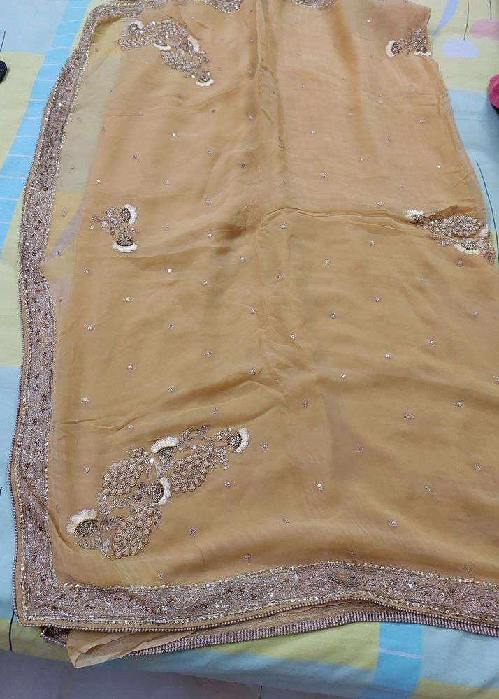 Pure Georget Handwork Sari