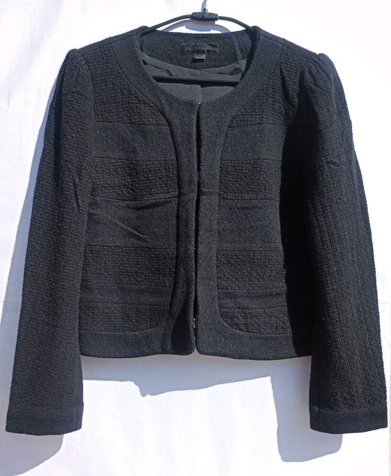 Black Retro Jacket For Women