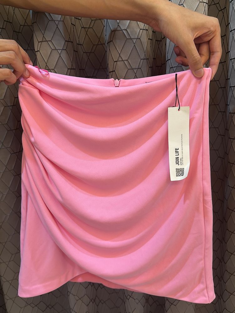 Pink Flared Skirt