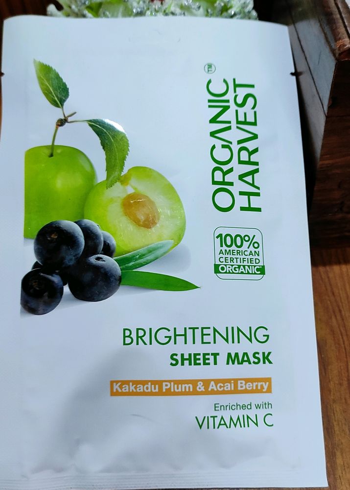 ORGANIC HARVEST BRIGHTENING SHEET MASK ❤🎉