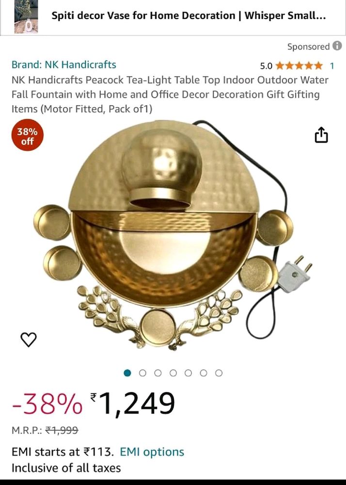 2 IN 1 FOUNTAIN + TEA LIGHT HOLDER