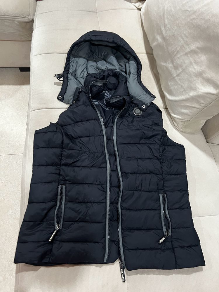 Original Superdry Sleeveless Jacket With Hood