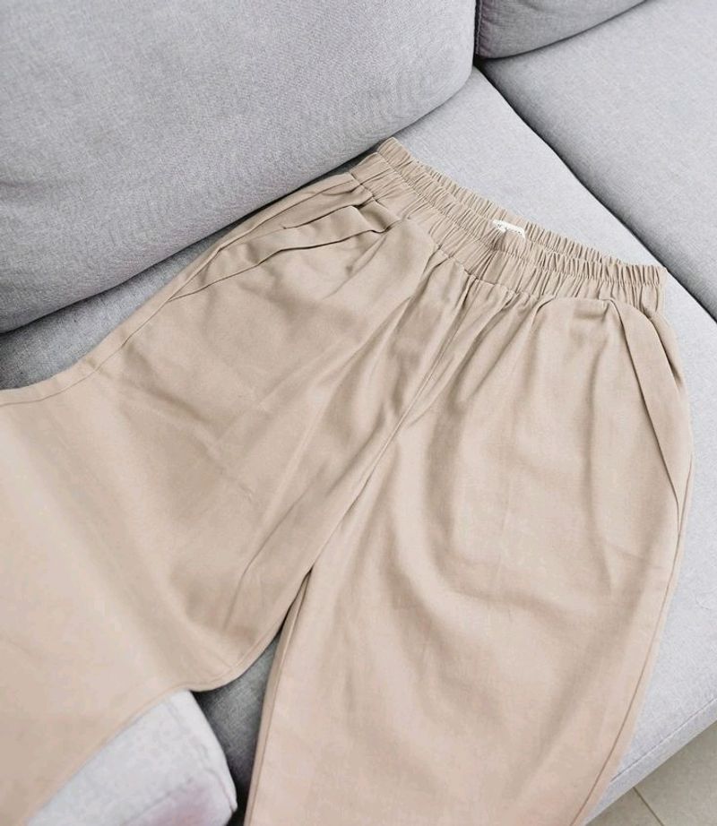 Beige Baggy Pants