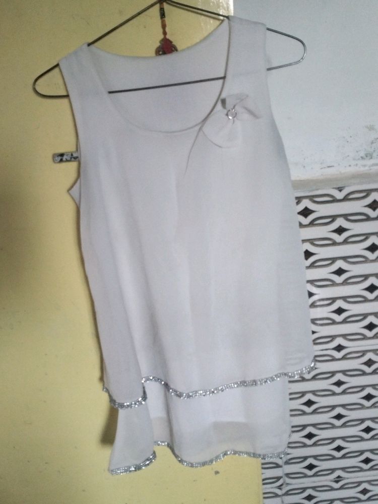 White Sleeveless Top