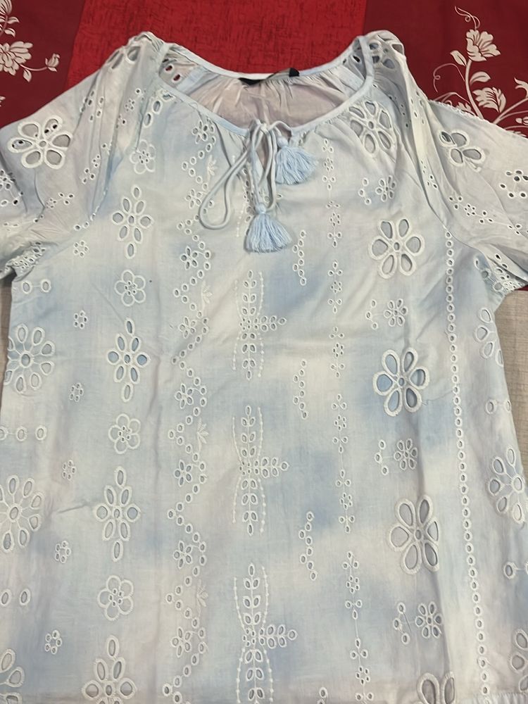 Cotton Skybule Top