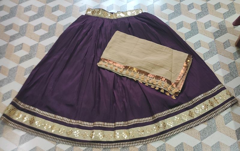 Lehenga With Dupatta (Without Blouse)